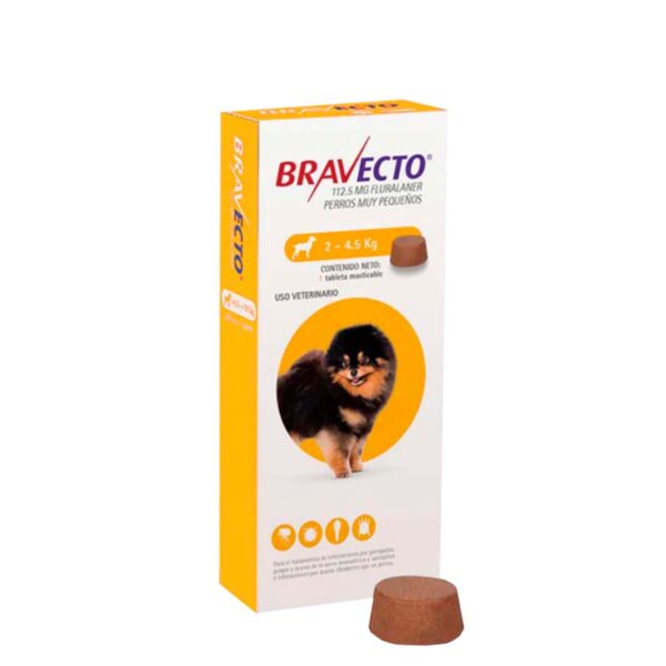 BRAVECTO. VERY SMALL 112.5 mg 1X1 TAB