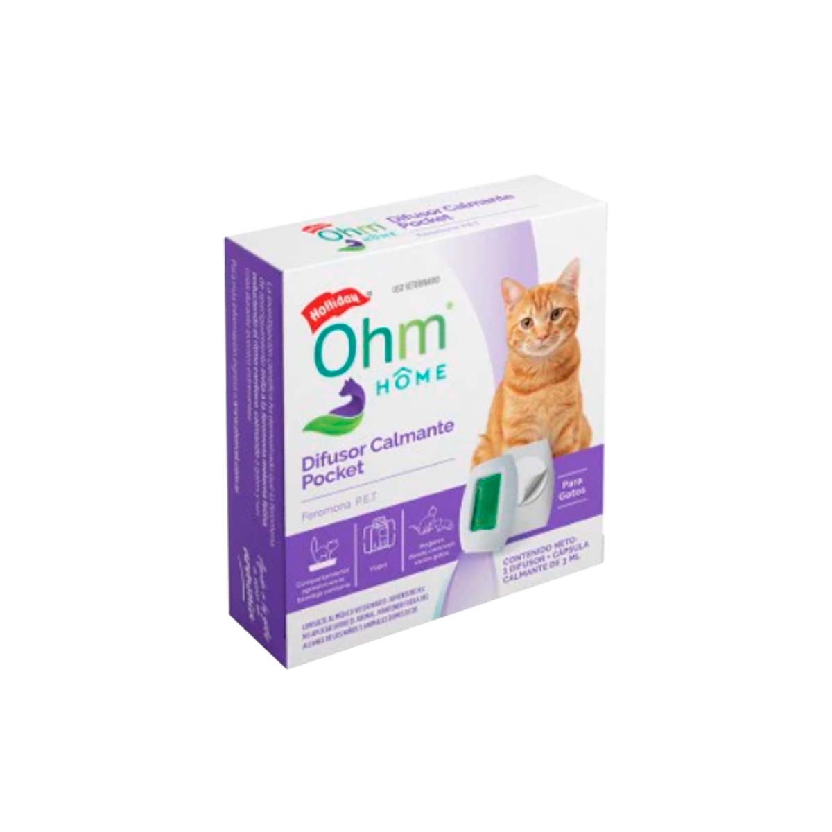 OHM DIFUSOR CALMANTE POCKET GATOS X 3 ML